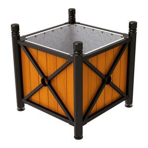 Jardinera acero y madera Provincia City