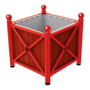 Jardinera acero y madera Provincia Bola