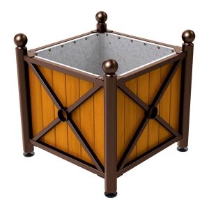 Jardinera acero y madera Provincia Bola