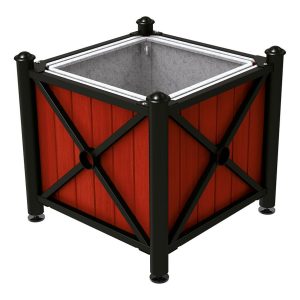 Jardinera acero y madera Provincia Agora