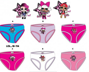 Pack 3 Braguitas 3 Und.LOL Surprise