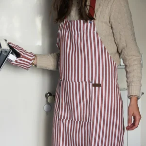 Delantal Rayas Granate