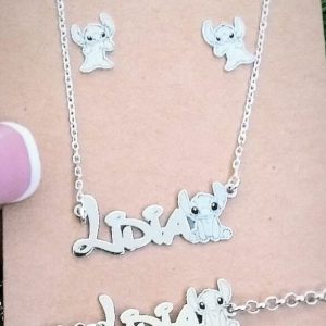 Conjunto plata Stitch Personalizado 2
