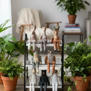 Animales madera articulados