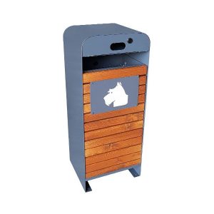 PAPELERA CANINA MADERA