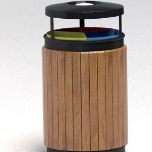 PAPELERA CENICERO PRESELECCION MADERA