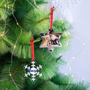 Adorno de Navidad personalizado en forma de Estrella