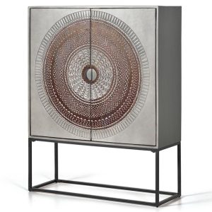 Armario Oriental Gris Mandala Nogal