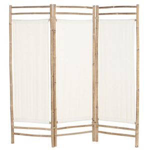 Biombo Bambú Tela Algodón