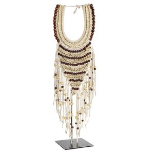 Collar Decorativo Africano Beige Marrón