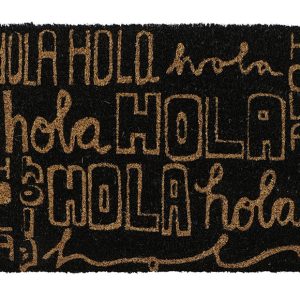Felpudo Fibra Coco Hola Negro
