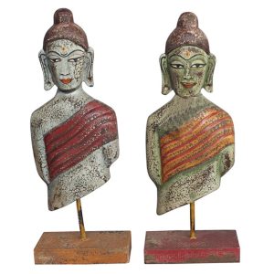 Figura Buda Madera Colores