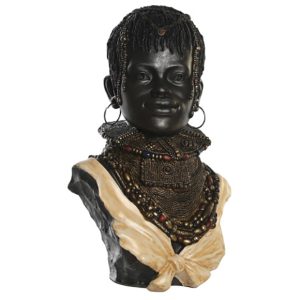 Figura Cabeza Africano Abalorios Pelo