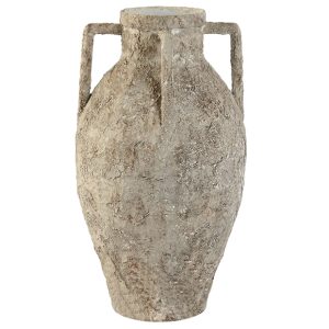 Jarrón Metal Envejecido Asas