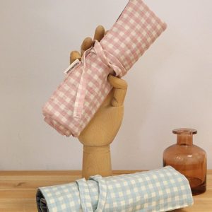 Neceser brochas tela vichy
