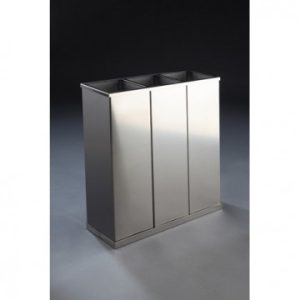 PAPELERA TRIPLE INOX