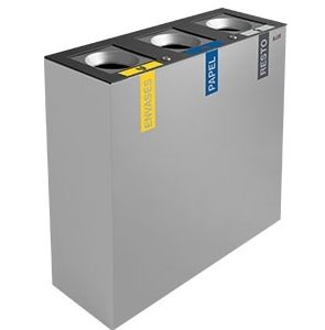 PAPELERA TRIPLE AUTO EXTINGUIBLE