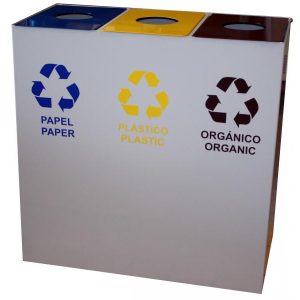 PAPELERA RECICLAJE RECTANGULAR