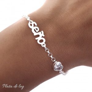 Pulsera seño corazón circonita