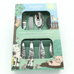 SET CUBIERTOS ACERO INOX. ANIMALES GRANJA
