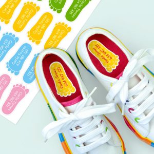 Etiquetas de pie para zapatos