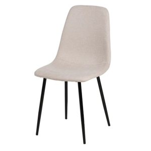 Silla Moderna Beige Respaldo Curvo