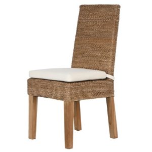 Silla Rústica Teca Cuerda con Cojín